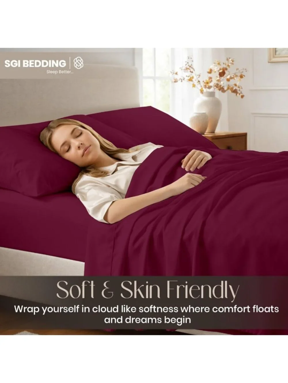 Luxury 100% Egyptian Cotton Queen Sheets Set - Soft, Cooling, Deep Pocket
